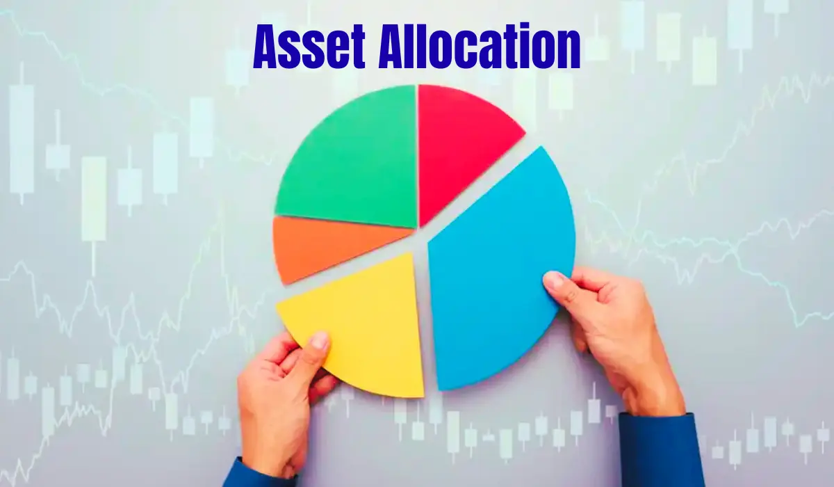 Investor building a diversified portfolio with stocks, bonds, and cash through asset allocation.