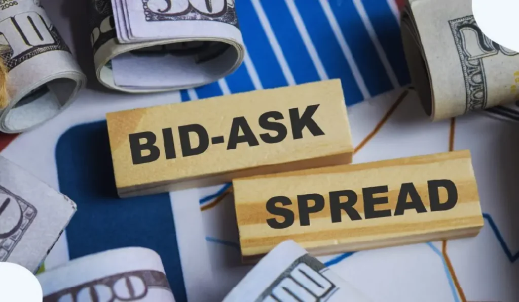 Tight vs wide bid-ask spread comparison in stock and crypto markets